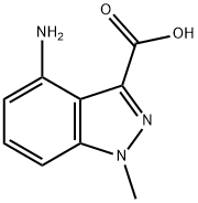 1H-吲唑-3-羧酸,4-氨基-1-甲基- 结构式