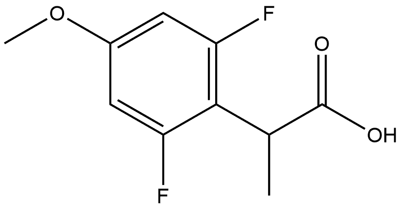 2,6-Difluoro-4-methoxy-α-methylbenzeneacetic acid 化学構造式