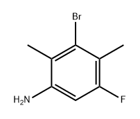3-溴-5-氟-2,4-二甲基苯胺, 1783727-80-9, 结构式