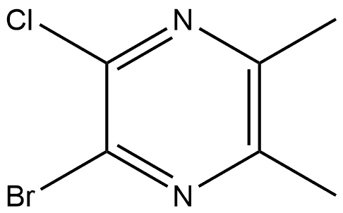 2-Bromo-3-chloro-5,6-dimethylpyrazine 结构式