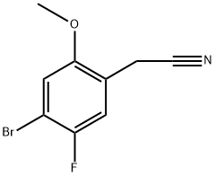 2-(4-溴-5-氟-2-甲氧基苯基)乙腈 结构式