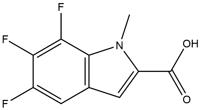 5,6,7-Trifluoro-1-methylindole-2-carboxylic Acid Structure
