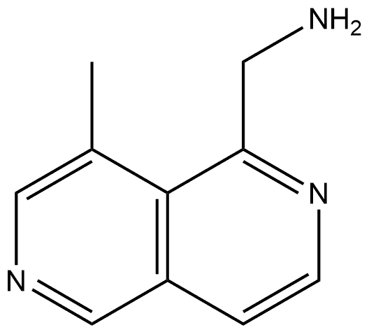 8-Methyl-2,6-naphthyridine-1-methanamine 化学構造式