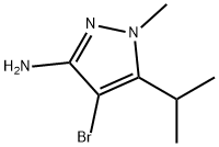 4-溴-5-异丙基-1-甲基吡唑-3-胺 结构式