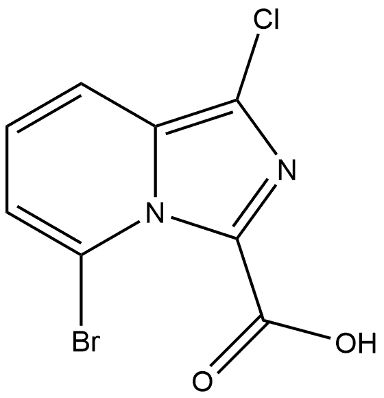 5-bromo-1-chloroimidazo[1,5-a]pyridine-3-carboxylic acid 结构式