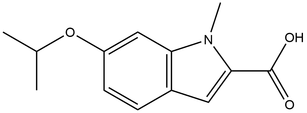 6-异丙氧基-1-甲基吲哚-2-甲酸 结构式