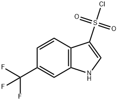 1H-Indole-3-sulfonyl chloride, 6-(trifluoromethyl)- 化学構造式
