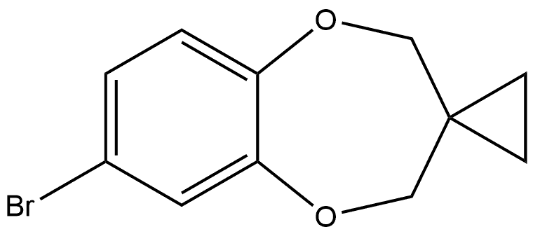 7-Bromospiro[2H-1,5-benzodioxepin-3(4H),1'-cyclopropane 结构式