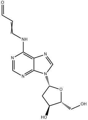 Adenosine, 2'-deoxy-N-(3-oxo-1-propen-1-yl)- Structure