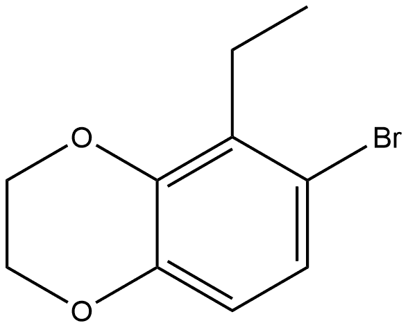 6-Bromo-5-ethyl-2,3-dihydro-1,4-benzodioxin 结构式