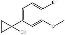 Cyclopropanol, 1-(4-bromo-3-methoxyphenyl)- Struktur