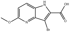 3-bromo-5-methoxy-1H-pyrrolo[3,2-b]pyridine-2-carboxylic acid,1784384-81-1,结构式