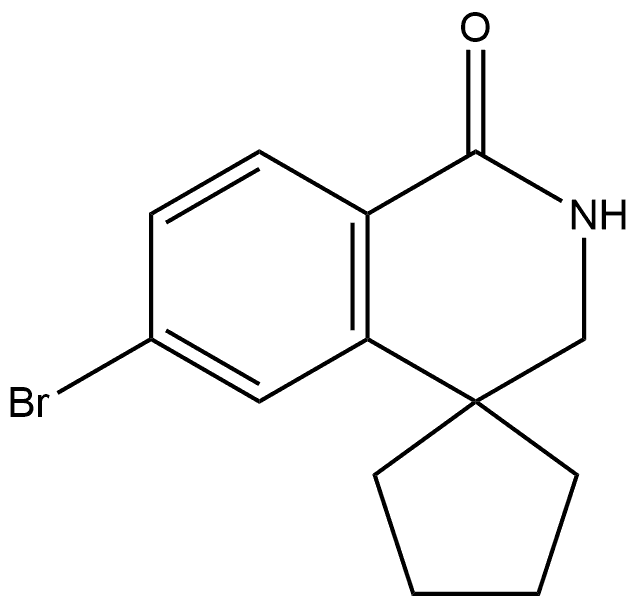 6′-Bromo-2′,3′-dihydrospiro[cyclopentane-1,4′(1′H)-isoquinolin]-1′-one Struktur