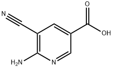 3-Pyridinecarboxylic acid, 6-amino-5-cyano- Structure