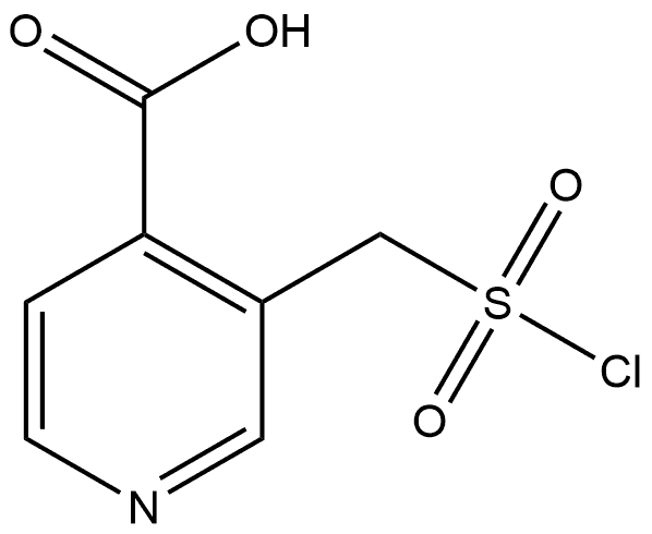 3-[(Chlorosulfonyl)methyl]-4-pyridinecarboxylic acid (ACI) Structure