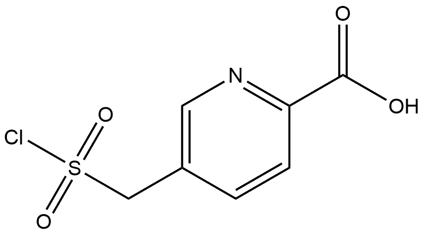 5-[(Chlorosulfonyl)methyl]-2-pyridinecarboxylic acid (ACI) Structure