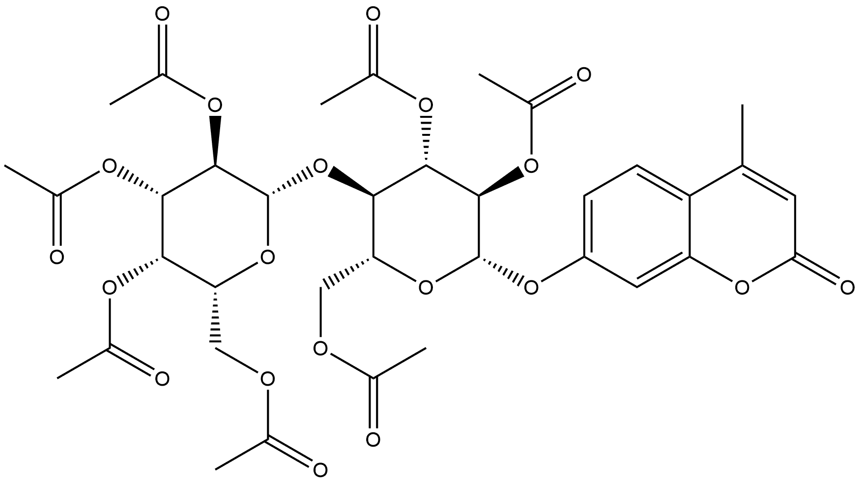 2H-1-Benzopyran-2-one, 4-methyl-7-[[2,3,6-tri-O-acetyl-4-O-(2,3,4,6-tetra-O-acetyl-β-D-galactopyranosyl)-β-D-glucopyranosyl]oxy]-