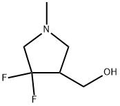 3-Pyrrolidinemethanol, 4,4-difluoro-1-methyl- Struktur