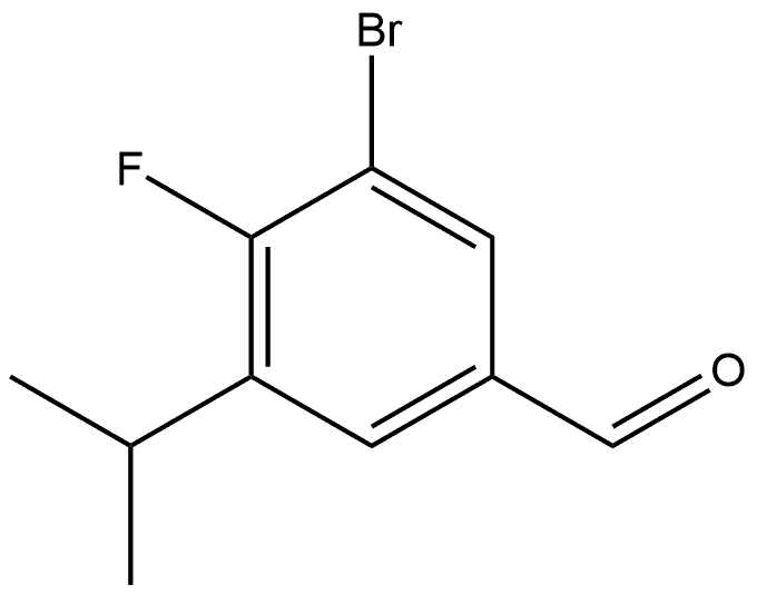 3-Bromo-4-fluoro-5-(1-methylethyl)benzaldehyde Structure