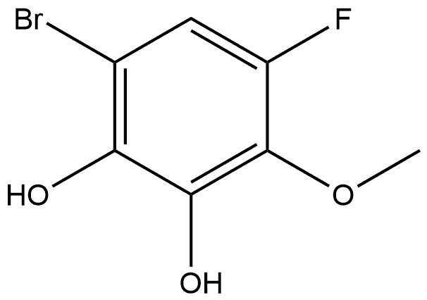 6-Bromo-4-fluoro-3-methoxy-1,2-benzenediol Struktur