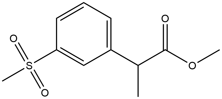 Methyl α-methyl-3-(methylsulfonyl)benzeneacetate Struktur
