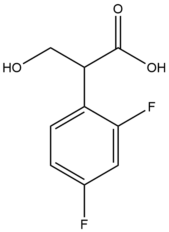 Benzeneacetic acid, 2,4-difluoro-α-(hydroxymethyl)- Structure