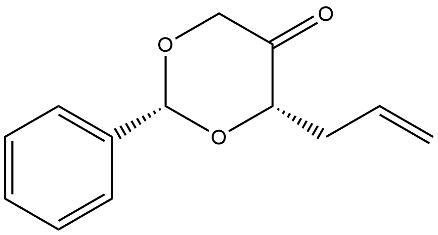 (2R,4S)-4-allyl-2-phenyl-1,3-dioxan-5-one Struktur