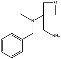 3-Oxetanemethanamine, 3-[methyl(phenylmethyl)amino]- Structure