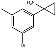 Cyclopropanamine, 1-(3-bromo-5-methylphenyl)- Struktur