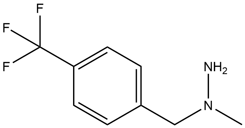 1-甲基-1-[4-(三氟甲基)苄基]肼 结构式