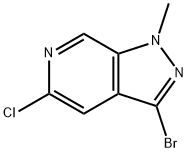 3-Bromo-5-chloro-1-methyl-1H-pyrazolo[3,4-c]pyridine 化学構造式