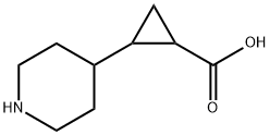 Cyclopropanecarboxylic acid, 2-(4-piperidinyl)- Struktur