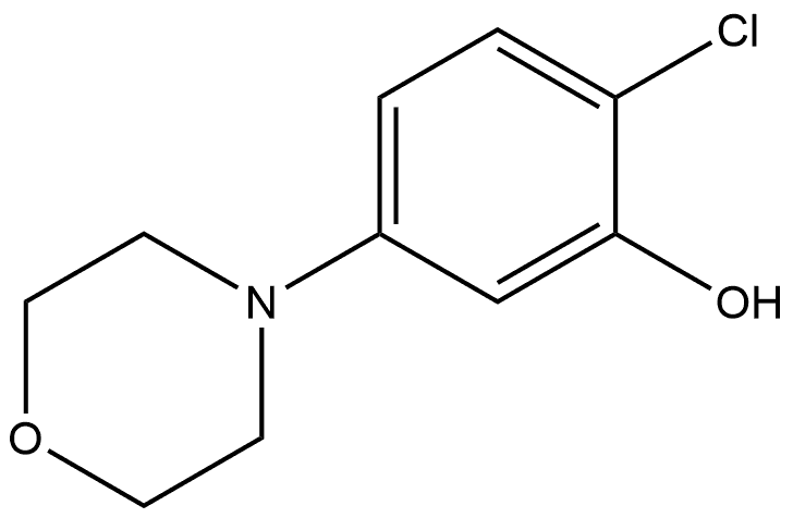 2-Chloro-5-(4-morpholinyl)phenol Structure