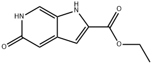 ethyl 5-hydroxy-1H-pyrrolo[2,3-c]pyridine-2-carboxylate 化学構造式