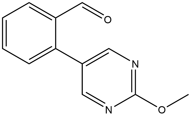 2-(2-Methoxy-5-pyrimidinyl)benzaldehyde Struktur