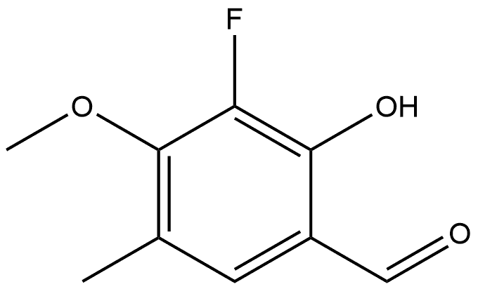 3-Fluoro-2-hydroxy-4-methoxy-5-methylbenzaldehyde Structure