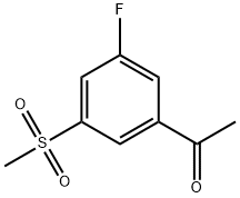 3’-Fluoro-5’-(methylsulphonyl)acetophenone 结构式