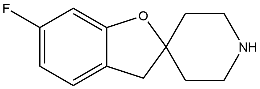 Spiro[benzofuran-2(3H),4'-piperidine], 6-fluoro- Structure