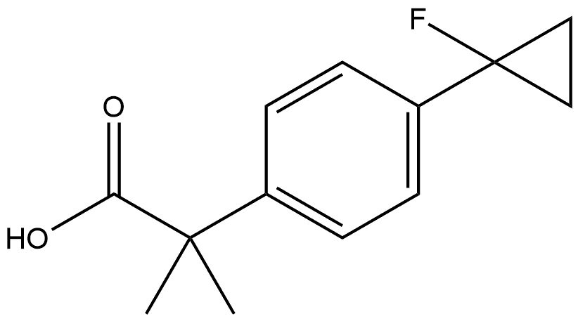 2-(4-(1-fluorocyclopropyl)phenyl)-2-methylpropanoic acid Structure