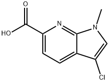 3-Chloro-1-methyl-1H-pyrrolo[2,3-b]pyridine-6-carboxylic acid,1784958-25-3,结构式