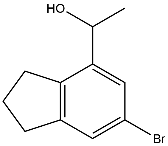 1-(6-bromo-2,3-dihydro-1H-inden-4-yl)ethan-1-ol Structure