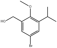 (5-bromo-3-isopropyl-2-methoxyphenyl)methanol Structure