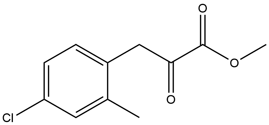 3-(4-氯-2-甲基苯基)-2-氧代丙酸甲酯, 1784991-84-9, 结构式