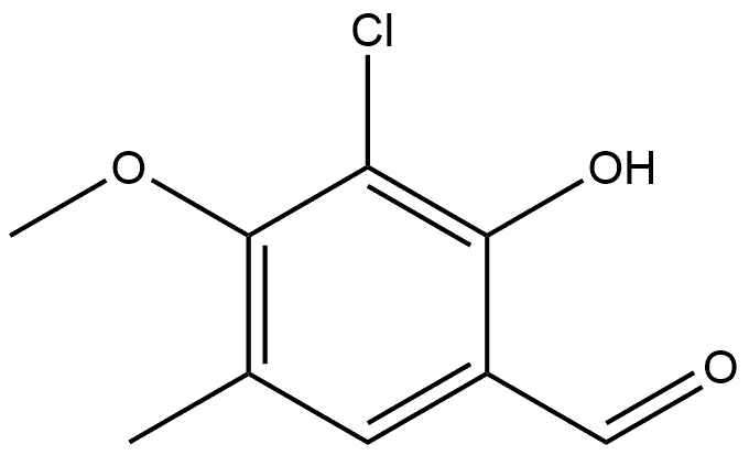 3-Chloro-2-hydroxy-4-methoxy-5-methylbenzaldehyde 结构式