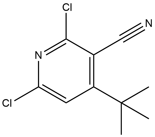 2,6-Dichloro-4-(1,1-dimethylethyl)-3-pyridinecarbonitrile Structure