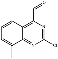 4-Quinazolinecarboxaldehyde, 2-chloro-8-methyl- Struktur