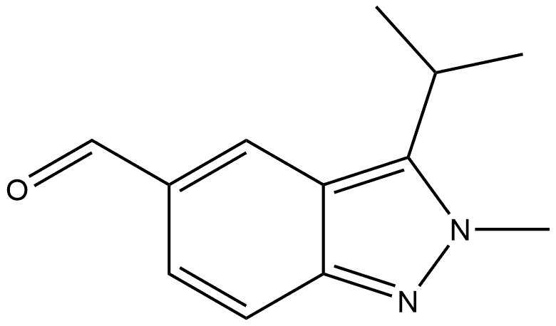 2-Methyl-3-(1-methylethyl)-2H-indazole-5-carboxaldehyde Structure