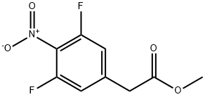 Benzeneacetic acid, 3,5-difluoro-4-nitro-, methyl ester Struktur