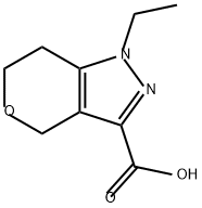 1-ethyl-1H,4H,6H,7H-pyrano[4,3-c]pyrazole-3-carb
oxylic acid 结构式