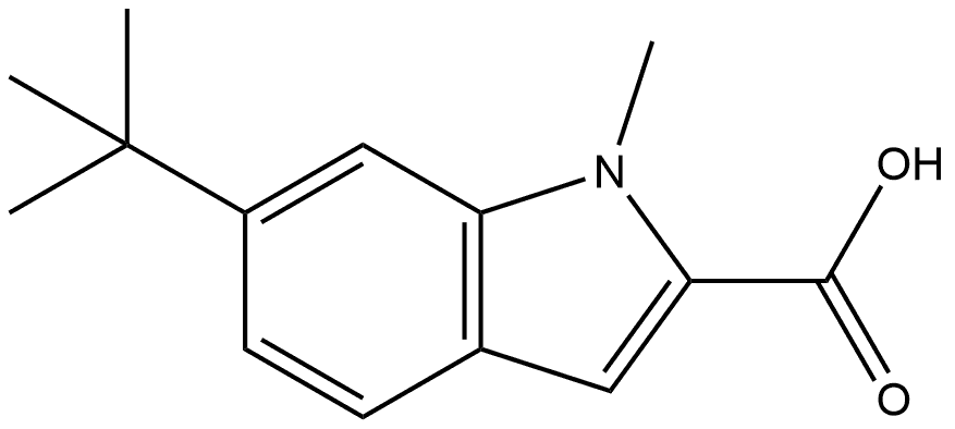 6-(tert-Butyl)-1-methylindole-2-carboxylic Acid Structure